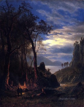  fire Art - The Campfire Albert Bierstadt